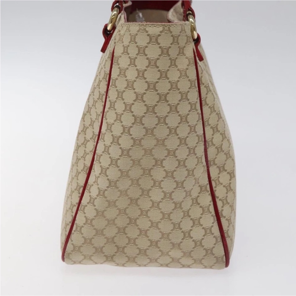 Celine Cream and Red Tote Bag with Elegant Design - Picture 4 of 16